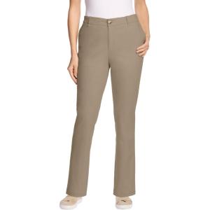 Woman Within Plus Size Tall Adjustable Waist Straight-Leg Chino(Bark)