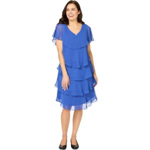 Woman Within Plus Size Three-Tier Dress(Royal)