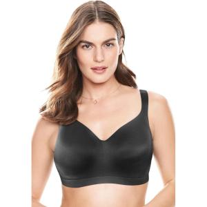 Women’s Plus Size Full-Coverage Smooth No-Wire Bra(Black)