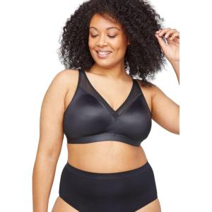 Women’s Plus Size Simply Cool Wireless Bra(Black)