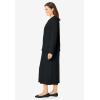 Woman Within Plus Size Lettuce Trim Knit Jacket Dress(Black)