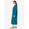 Woman Within Plus Size Lettuce Trim Knit Jacket Dress(Deep Teal)
