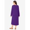 Woman Within Plus Size Lettuce Trim Knit Jacket Dress(Radiant Purple)