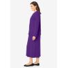 Woman Within Plus Size Lettuce Trim Knit Jacket Dress(Radiant Purple)