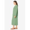 Woman Within Plus Size Lettuce Trim Knit Jacket Dress(Sage)