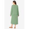 Woman Within Plus Size Lettuce Trim Knit Jacket Dress(Sage)