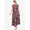 Woman Within Plus Size Pintucked Sleeveless Dress(Black Multi Fun Floral)