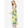 Woman Within Plus Size Pintucked Sleeveless Dress(Bright Lemon Floral Toss)