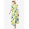 Woman Within Plus Size Pintucked Sleeveless Dress(Bright Lemon Floral Toss)