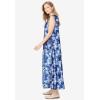 Woman Within Plus Size Pintucked Sleeveless Dress(Horizon Blue Ditsy Bloom)