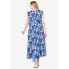 Woman Within Plus Size Pintucked Sleeveless Dress(Horizon Blue Ditsy Bloom)