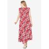 Woman Within Plus Size Pintucked Sleeveless Dress(Sweet Coral Ditsy Bloom)