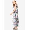 Woman Within Plus Size Pintucked Sleeveless Dress(White Poppy Blossom)