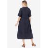 Woman Within Plus Size Short-Sleeve Denim Dress(Indigo Wash)