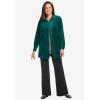 Woman Within Plus Size Velour Shirt(Deep Teal)