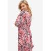 ellos Plus Size Knit Tie-Back Maxi(Rose Multi Print)