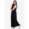 ellos Plus Size Sleeveless Knit Maxi Dress(Black)