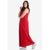 ellos Plus Size Sleeveless Knit Maxi Dress(Chili Red)