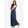 ellos Plus Size Sleeveless Knit Maxi Dress(Navy)