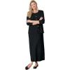 Woman Within Plus Size Lettuce Trim Knit Jacket Dress(Black)