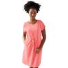ellos Plus Size Knit Drawstring Dress(Sweet Coral)