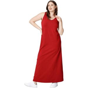 ellos Plus Size Sleeveless Knit Maxi Dress(Chili Red)