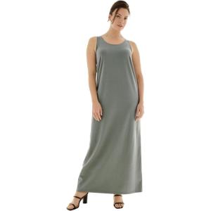 ellos Plus Size Sleeveless Knit Maxi Dress(Desert Green)