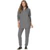 Woman Within Plus Size 2-Piece Fleece Sweatshirt Set(Medium Heather Grey)