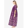 Only Necessities Women’s Plus Size Bib Front Lounger House Dress, Nightgown(Boysenberry Floral)