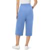 Woman Within Plus Size Petite Elastic-Waist Pull-On Knit Pocket Capri Pants(French Blue)