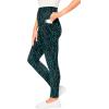 Woman Within Plus Size Petite Stretch-Cotton Knit Pull-On Printed Pocket Leggings(Waterfall Dots)