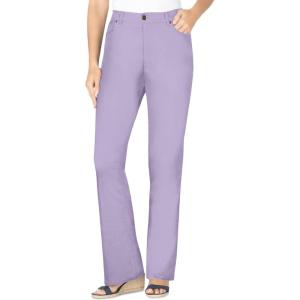 Woman Within Plus Size Stretch Denim Five-Pocket Bootcut Jeans(Pale Lilac)