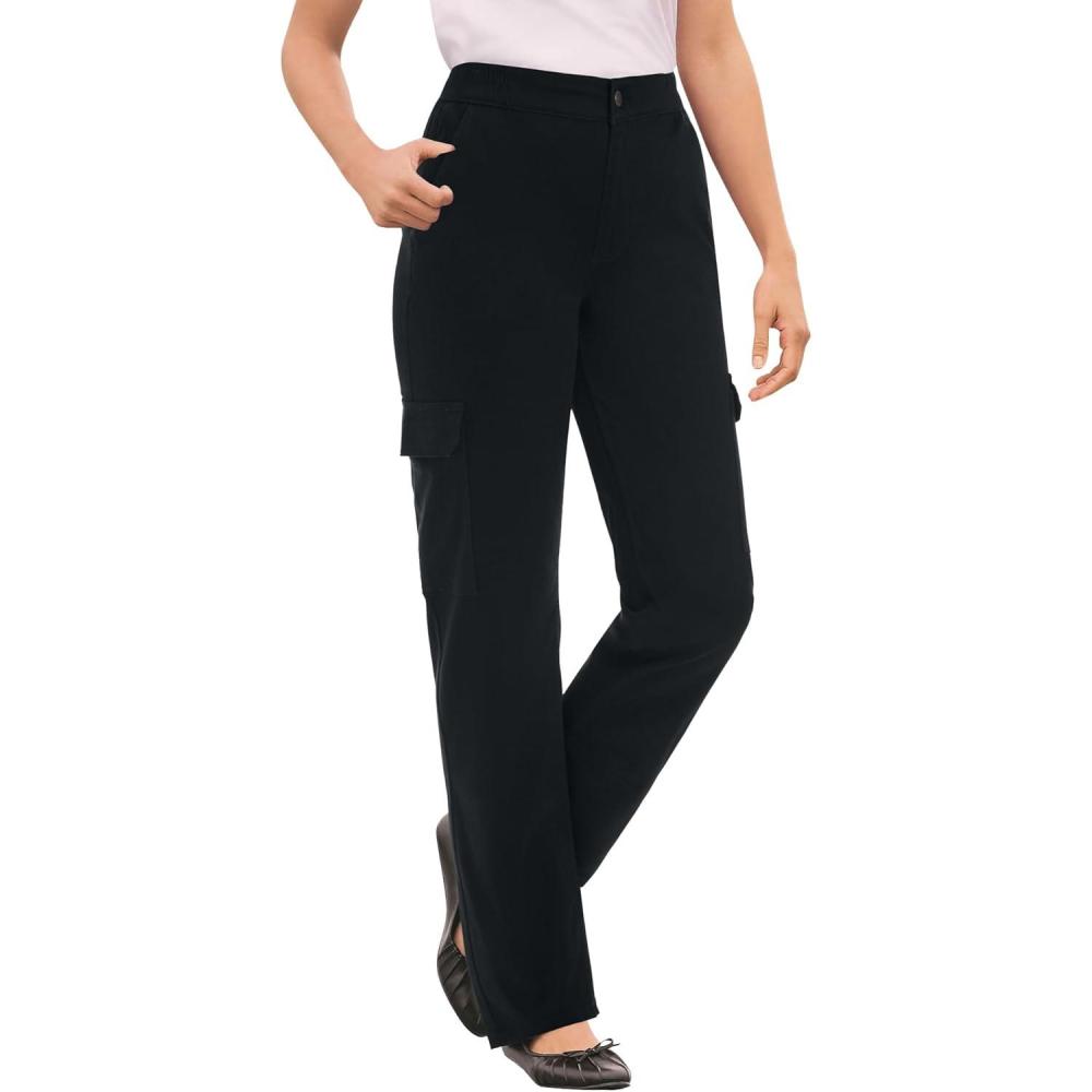 imageWoman Within Plus Size StraightLeg Cargo PantBlack