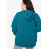 Woman Within Plus Size Better Fleece Zip-Front Hoodie Long Oversized Sweatshirt(Raspberry)