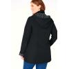 Woman Within Plus Size Dot Trim Raincoat(Black)