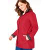 Woman Within Plus Size Dot Trim Raincoat(Classic Red)
