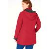 Woman Within Plus Size Dot Trim Raincoat(Classic Red)
