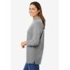 Woman Within Plus Size Perfect Mockneck Tunic(Medium Heather Grey)
