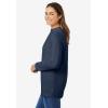 Woman Within Plus Size Perfect Mockneck Tunic(Navy)