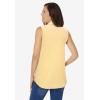 Woman Within Plus Size Perfect Sleeveless Shirt(Banana)