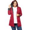 Woman Within Plus Size Dot Trim Raincoat(Classic Red)