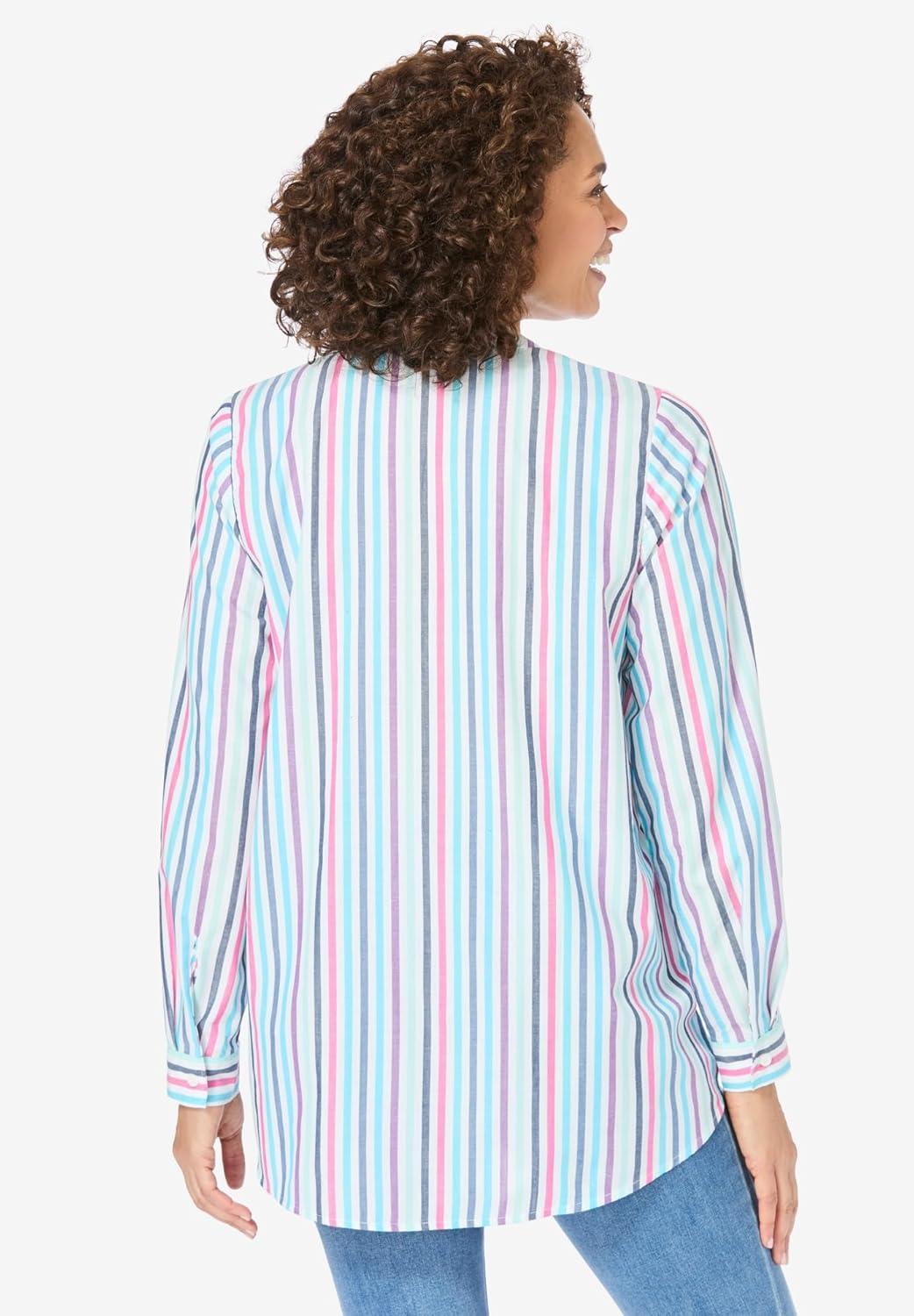 imageWoman Within Plus Size Perfect Pintuck TunicMulti Stripe