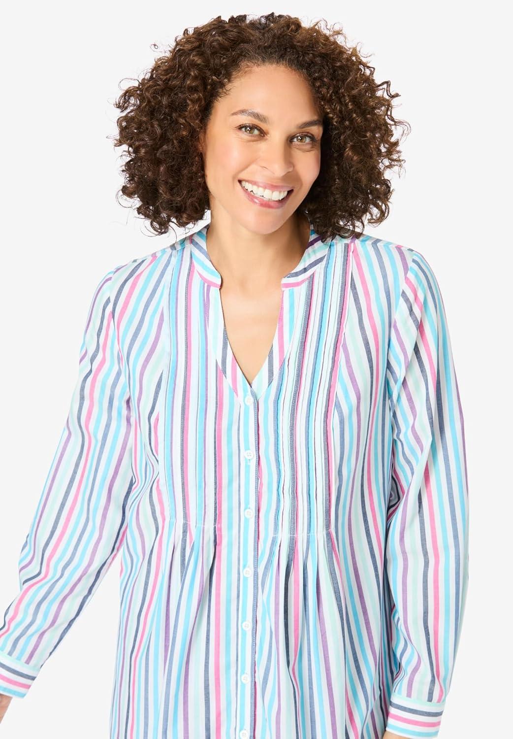 imageWoman Within Plus Size Perfect Pintuck TunicMulti Stripe