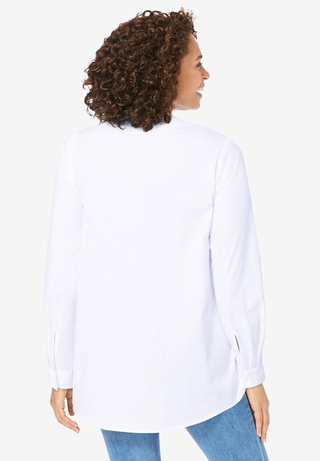 imageWoman Within Plus Size Perfect Pintuck TunicWhite