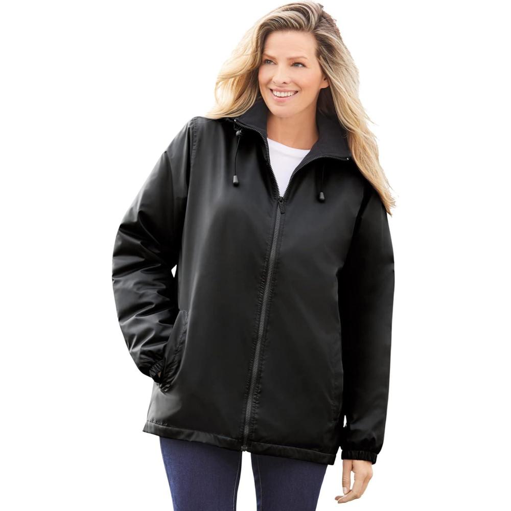 imageWoman Within Plus Size Storm RaincoatBlack