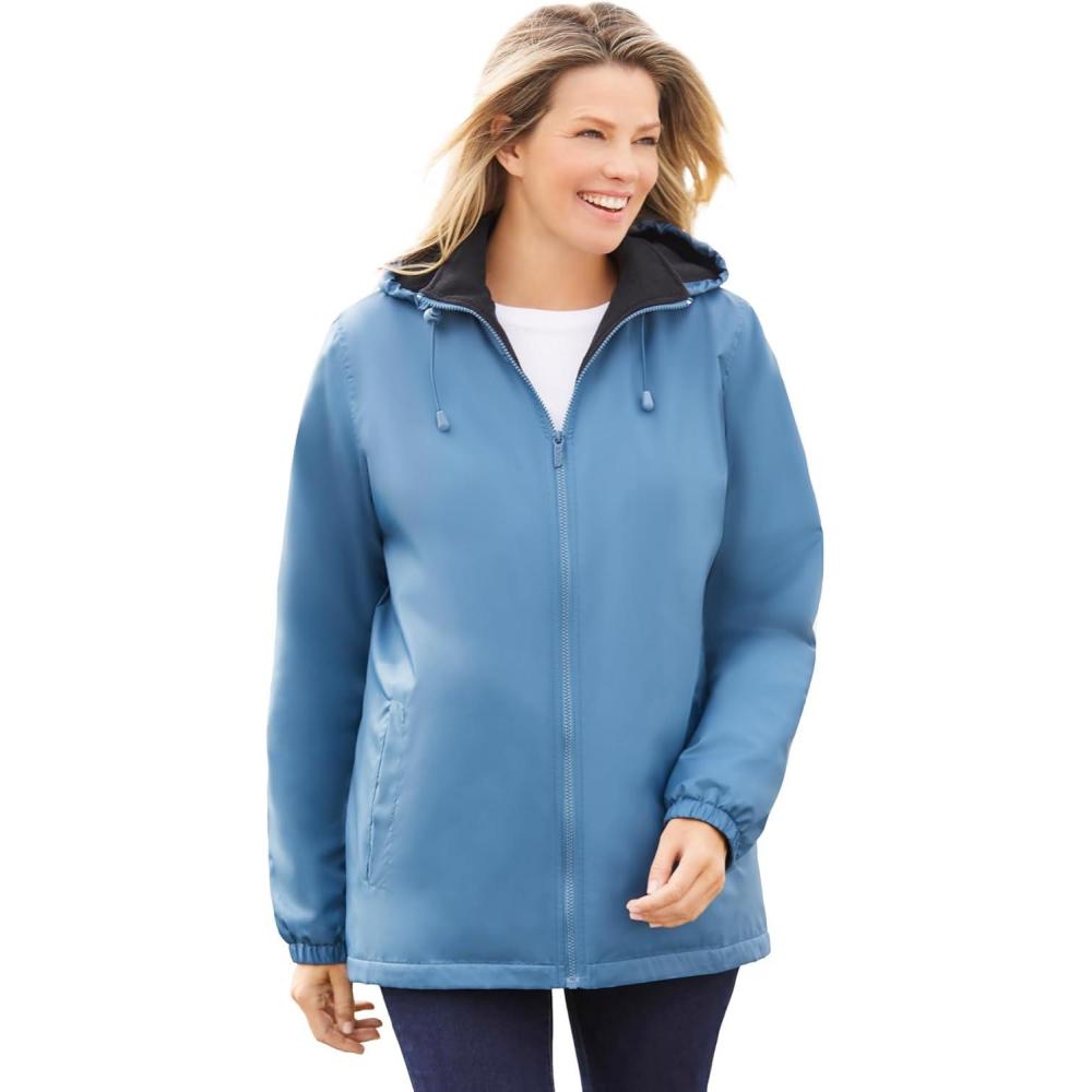 imageWoman Within Plus Size Storm RaincoatStorm Blue