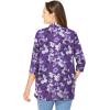 Woman Within Plus Size 2-Piece Shirt and Tank(Purple Watercolor Flower)