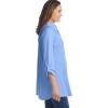 Woman Within Plus Size Button-Front Embroidered Tunic(French Blue Embroidery)
