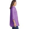Woman Within Plus Size Button-Front Embroidered Tunic(Pretty Violet Embroidery)