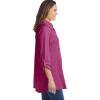 Woman Within Plus Size Button-Front Embroidered Tunic(Raspberry Embroidery)